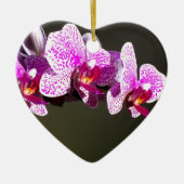 Elegante roze bloemen tropische roze orchideeën keramisch ornament (Voorkant)