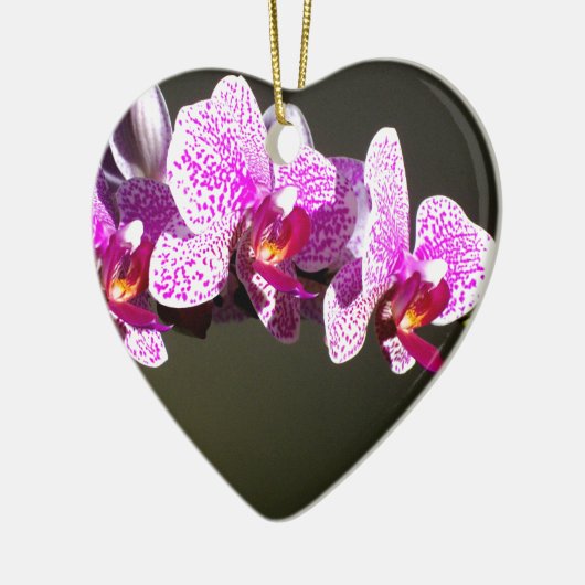 Elegante roze bloemen tropische roze orchideeën keramisch ornament (Links)