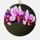 Elegante roze bloemen tropische roze orchideeën keramisch ornament (Voorkant)