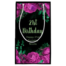 Elegante Roze Bloemen Verjaardagsfeest