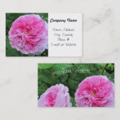 Elegante Roze Bloemen Visitekaartje (Voorkant / Achterkant)