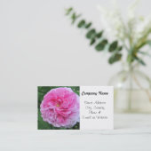 Elegante Roze Bloemen Visitekaartje (Staand voorkant)