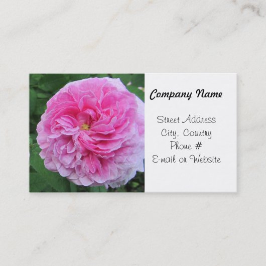 Elegante Roze Bloemen Visitekaartje (Voorkant)