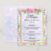 Elegante Roze Bloemen Watercolor Bruiloft (Voorkant / Achterkant)