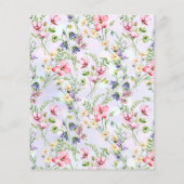 Elegante Roze Bloemen Watercolor Bruiloft (Achterkant)