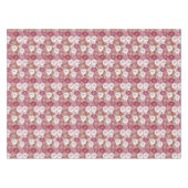 Elegante Roze Bloemen Waterverf Patroon Rechthoek Tafelkleed (Voorkant (Horizontaal))