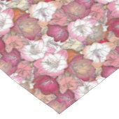 Elegante Roze Bloemen Waterverf Patroon Rechthoek Tafelkleed (Gekanteld)