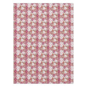 Elegante Roze Bloemen Waterverf Patroon Rechthoek Tafelkleed (Voorkant)