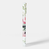 Elegante Roze Bloemenaquarel met Gepersonaliseerde Case-Mate iPhone Case (Achterkant / Rechts)