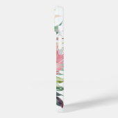 Elegante Roze Bloemenaquarel met Gepersonaliseerde Case-Mate iPhone Case (Achterkant / Links)