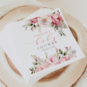 Elegante roze bloemenBaby in bloei meisje Baby sho Servet