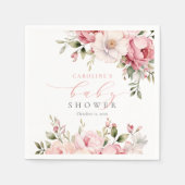 Elegante roze bloemenBaby in bloei meisje Baby sho Servet (Voorkant)