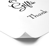 Elegante roze bloemenbloesem bruiloft Kaart cadeau Poster (Hoek)