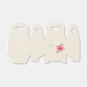 Elegante roze bloemenbruiloft foto op maat dank u bedankdoosjes (Uitgevouwen)