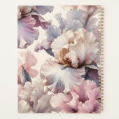Elegante roze bloemenbruiloft schaven gepersonalis planner (Achterkant)
