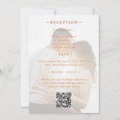 Elegante roze bloemenbruiloft uitnodiging w / QR-c (Achterkant)