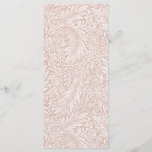 Elegante Roze Bloemendecoratie Menu Card (Achterkant)