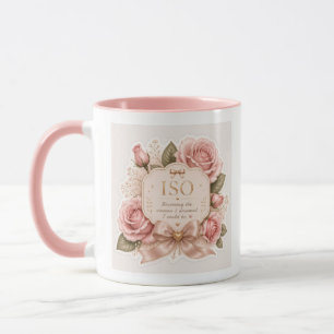 Elegante Roze Bloemenkoffiekop Mok