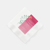 Elegante roze bloemenpapier servetten (Hoek)