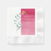 Elegante roze bloemenpapier servetten (Voorkant)