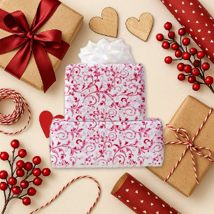 Elegante roze bloemenpastel bloei cadeaupapier