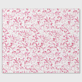 Elegante roze bloemenpastel bloei cadeaupapier (Vlak)