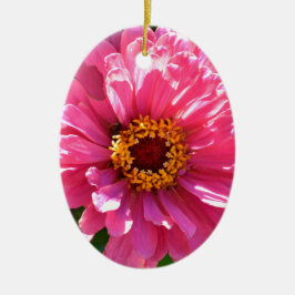 Elegante roze bloemenretro roze madeliefje keramisch ornament