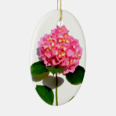 Elegante roze bloemenroze hortensia keramisch ornament (Rechts)