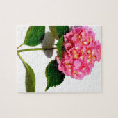Elegante roze bloemenroze hortensia legpuzzel (Horizontaal)