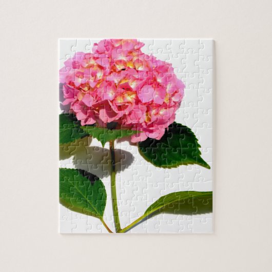 Elegante roze bloemenroze hortensia legpuzzel (Verticaal)