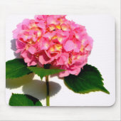 Elegante roze bloemenroze hortensia muismat (Voorkant)