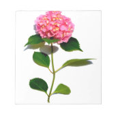 Elegante roze bloemenroze hortensia notitieblok (Voorkant)