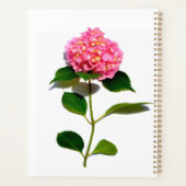 Elegante roze bloemenroze hortensia planner (Achterkant)