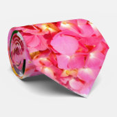 Elegante roze bloemenroze hortensia stropdas (Opgerold)