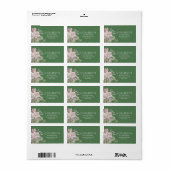 Elegante roze bloemensalie | muntretouradres etiket (Full Sheet)