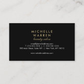 Elegante Roze Bloemensalon II Visitekaartje (Achterkant)