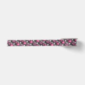 Elegante Roze Bloemenskelet Satijnen Lint (Voorkant)