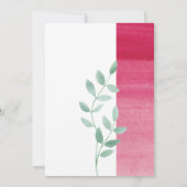 Elegante roze bloemige 50e verjaardagsuitnodiging kaart (Achterkant)