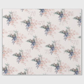 Elegante roze bloemige 70e verjaardag op maat cadeaupapier (Vlak)