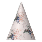 Elegante roze bloemige 70e verjaardag op maat feesthoedjes (Links)