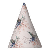 Elegante roze bloemige 70e verjaardag op maat feesthoedjes (Rechts)