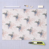 Elegante roze bloemige 70e verjaardag op maat tissuepapier (Craft)