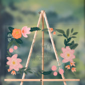 Elegante roze bloemige aangepaste bruids-shower we acryl bord (Neutraal)