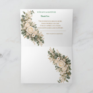 Elegante Roze Bloemige Bedankkaart