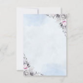 Elegante Roze Bloemige Bewaar de Datum Kaart (Achterkant)