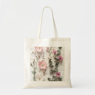 Elegante Roze Bloemige Botanische Tote Tas