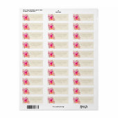 Elegante Roze Bloemige Bruids Shower Retouradres Etiket (Full Sheet)