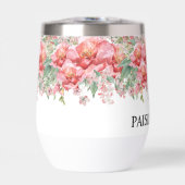 Elegante Roze Bloemige Bruidsdouche (Voorkant)