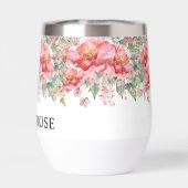 Elegante Roze Bloemige Bruidsdouche (Achterkant)