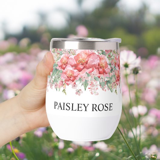Elegante Roze Bloemige Bruidsdouche